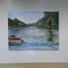 Fishing the Powhatan | Oil And Acrylic Painting in Paintings by Mensah Bey | McDemmond Center for Applied Research in Norfolk. Item made of synthetic