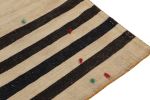 Vintage Turkish Kilim rug in Beige-Brown with Black Stripe | Area Rug in Rugs by Rug and Kilim