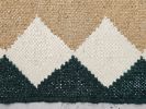 Handwoven Wool Stair Beige & Green Runner Rug | Rugs by Evergreen Carpets. Item made of wool compatible with boho and minimalism style