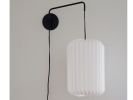 Industrial sconce with pleated lantern lampshade | Sconces by Studio Pleat. Item composed of metal and paper in mid century modern or contemporary style