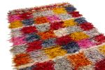 Vintage Midcentury Tulu Red and White Wool Rug 12559 | Area Rug in Rugs by Rug and Kilim