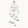 Emily V10 Pendant Light – White Semi-Matte, Staircase | Chandeliers by MOSS Objects. Item made of oak wood with steel works with contemporary & modern style