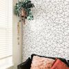Ab Outline White Wallpaper | Wall Treatments by Emeline Tate | Walls Need Love in Nashville. Item composed of paper