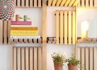 GATE modular shelves system Walnut Stained | Shelving in Storage by SVITANOK by Artem Zakharchenko. Item made of wood & steel compatible with boho and minimalism style