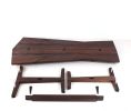 6 foot bookmatched Walnut Slab knockdown trestle table | Desk in Tables by GideonRettichWoodworker. Item made of walnut compatible with minimalism and mid century modern style