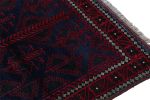 Rug & Kilim's Baluch Tribal Rug in Blue with Red Geometric | Area Rug in Rugs by Rug and Kilim