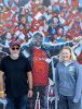 Seb Lewis Charlton Athletic Super Fan Memorial Mosaic | Public Mosaics by Paul Siggins - The Mosaic Studio | Charlton Athletic FC in London. Item made of stone