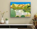 Oasis | Oil And Acrylic Painting in Paintings by Ravi Raman - RTunes68. Item composed of wood in mid century modern or southwestern style