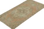 Vintage Turkish Rug in Pink with Blue & Cream Floral | Area Rug in Rugs by Rug and Kilim