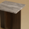 Grey Marble and Oak Nightstand - TINOS by Lebanto | Storage by Lebanto. Item made of oak wood & marble compatible with minimalism and contemporary style