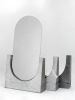 Vuoti Riflessi - rigato | Mirror in Decorative Objects by gumdesign. Item composed of metal and marble in contemporary style