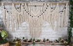 Large Macrame Wall Hanging with Dip Dyed Fringe | Wall Hangings by Desert Indulgence. Item composed of cotton