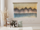 Large mountain wall art -ZORKE IV | Tapestry in Wall Hangings by Olivia Fiber Art. Item made of wood & wool compatible with boho and contemporary style