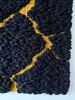 Woven Tapestry "Black Kintsugi" | Wall Hangings by Tissage Sauvage. Item made of wood & wool compatible with contemporary and japandi style