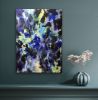 Black & Blue | Oil And Acrylic Painting in Paintings by Viktoria Ganhao. Item composed of canvas and synthetic