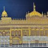 Sri Harmandir Sahib | Golden Temple | Embroidery in Wall Hangings by MagicSimSim. Item made of fabric with stone works with art deco & asian style