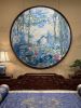Random-Stitch Suzhou Embroidery Monet’s Water Lilies | Wall Hangings by Dynasty Artisan. Item made of wood with fabric works with contemporary & eclectic & maximalism style