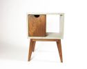 Half'n Half | Nightstand in Storage by Curly Woods. Item made of oak wood with concrete works with mid century modern style