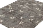 Rug & Kilim’s Modern Rug in Charcoal Gray with White | Area Rug in Rugs by Rug and Kilim. Item composed of wool