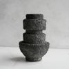 Closed Form Concrete Sculpture "Dark Stone #002" | Sculptures by Carolyn Powers Designs. Item made of concrete compatible with minimalism and contemporary style