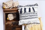 Ava Boho Artisanal Weave Handloom Cushion-Handcraft Cotton | Pillows by Humanity Centred Designs. Item made of cotton works with boho & minimalism style