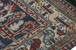 Rug & Kilim’s Blue Tribal Square Rug with Primitivist | Area Rug in Rugs by Rug and Kilim