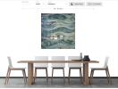 Flow | Mixed Media in Paintings by Nadia Fairlamb Art. Item composed of wood & copper compatible with minimalism and coastal style