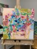 Chunky Blocks | Oil And Acrylic Painting in Paintings by Shiri Phillips Designs. Item composed of canvas and synthetic in mid century modern or contemporary style