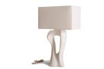 Amorph Vesta Table Lamp, Set of 2, White Lacquered Finish | Lamps by Amorph. Item composed of fabric and steel