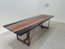 Dining "Greco" Black Walnut Solid Wood 8seats Table | Dining Table in Tables by Holzsch. Item made of oak wood & glass compatible with minimalism and mid century modern style