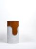 Profili - 150 | Jar in Vessels & Containers by gumdesign. Item composed of marble and leather in contemporary style