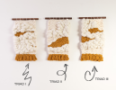 TRIAD [Full set of 3] | Tapestry in Wall Hangings by Keyaiira | leather + fiber | Artist Studio in Santa Rosa. Item composed of wool & fiber