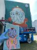 Two-headed Alchemist Lion mural at Mesto = Galerie | Paintings by Masho Marg