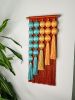 Mango Groove: Small Dimensional Boho Wall Hanging | Wall Sculpture in Wall Hangings by Cadence by Clarity Craft Studio. Item made of bamboo with cotton works with boho & contemporary style