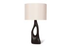 Amorph Helix Table Lamp Solid Wood, Ebony Finish with Ivory | Lamps by Amorph. Item made of wood & synthetic