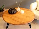 Solid Wood Round Coffee Table , Handmade Custom COffee Table | Tables by OzzWoodArt. Item made of wood compatible with mid century modern and contemporary style