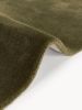 Solid Olive Green Hand Tufted Wool Rug | Area Rug in Rugs by Krafcreation. Item composed of cotton in minimalism or contemporary style