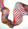 painting sculpture 3D op art abstract art kinetic wall decor | Oil And Acrylic Painting in Paintings by Virginie SCHROEDER | Chicago in Chicago. Item composed of canvas in art deco style