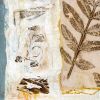 Sepia Garden – Original Blue Botanical Mixed Media Collage | Mixed Media by Michele Spurza. Item made of paper works with country & farmhouse & japandi style