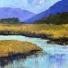 Mountain View - Landscape Painting on Canvas | Oil And Acrylic Painting in Paintings by Filomena Booth Fine Art. Item made of canvas works with contemporary & country & farmhouse style