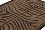 Vintage Tiger Skin Style Rug in Beige with Brown Pattern | Area Rug in Rugs by Rug and Kilim