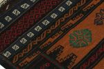 Vintage Afghan Kilim with Polychromatic Geometric Patterns | Area Rug in Rugs by Rug and Kilim. Item composed of wool