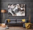 White dot feather | Oil And Acrylic Painting in Paintings by Irena Orlov. Item made of canvas with synthetic