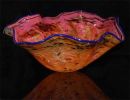 "Caribbean Sea Shell"  - Custom Glass Vessel Sink | Water Fixtures by White Elk's Visions in Glass - Glass Artisan, Marty White Elk Holmes & COO, Jo Pierce
