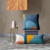 Handmade Geo Shapes Lumbar Pillow, Multi | Cushion in Pillows by Casa Amarosa. Item made of cotton