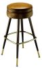 Round Backless Bar Stools - Model 2525 | Chairs by Richardson Seating Corporation | The GMan Tavern in Chicago. Item composed of brass