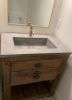 Concrete Single Vanity Tops | Countertop in Furniture by Wood and Stone Designs. Item made of concrete