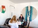 Glacial Blues | Macrame Wall Hanging in Wall Hangings by Demi Kahn Art | Throughgood Coffee in Houston. Item made of cotton with fiber