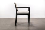 Armchair with Caned Back in Ebonized Wood by Costantini | Chairs by Costantini Design. Item made of wood