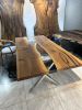Live Edge Dining Table - Ultra Clear Epoxy | Tables by Tinella Collection. Item composed of walnut in modern or rustic style